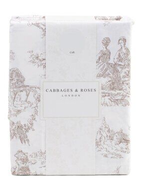 CABBAGES & ROSES 200tc Cotton Percale Country Toile Sheet Set